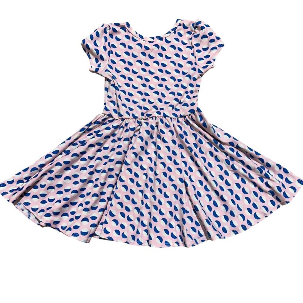 Dot Dot Smile Toddler Girl Size 2T Pink Geometric Cap Sleeve Twirl Dress NWT - Picture 4 of 6